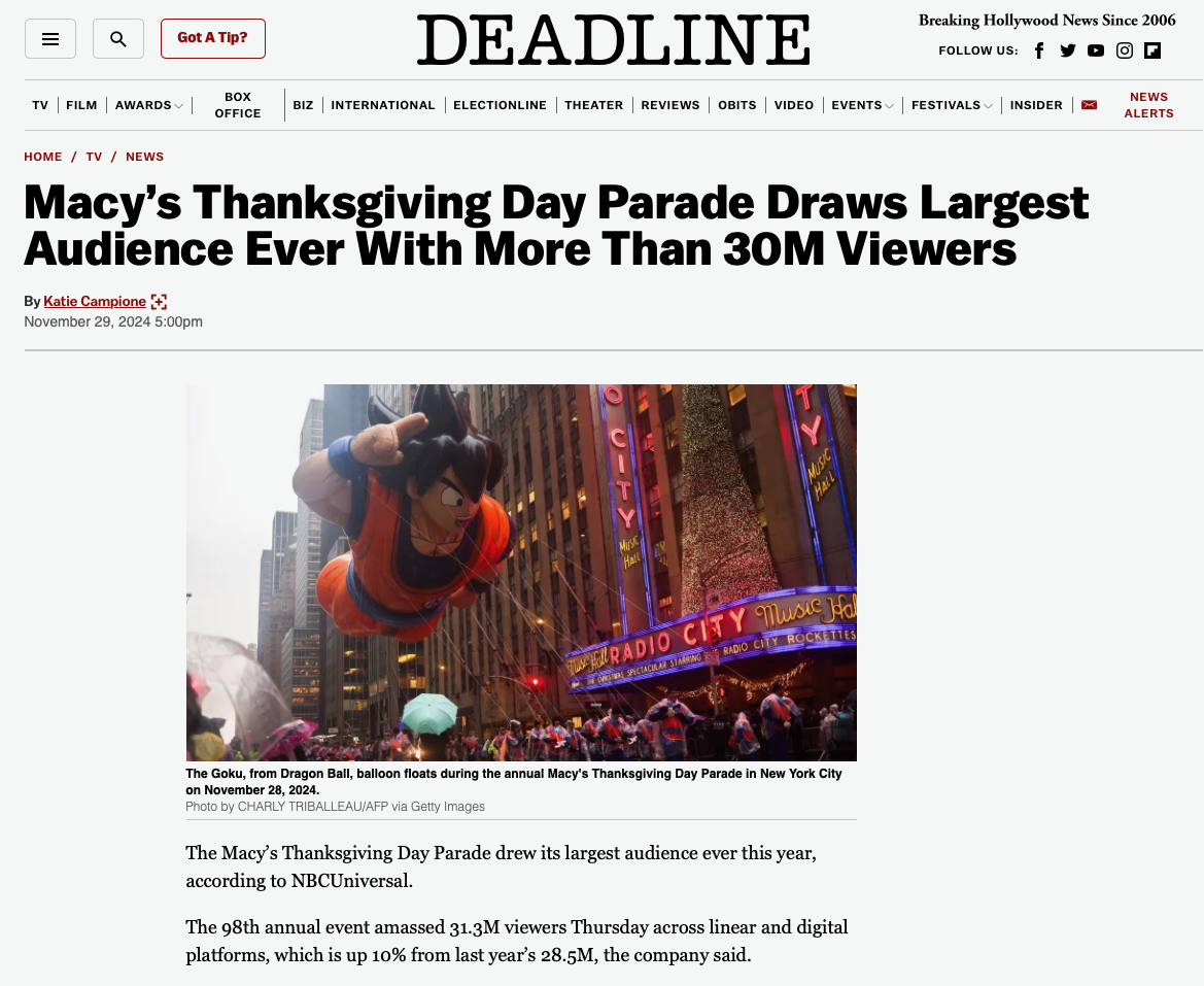 Macy's Thanksgiving